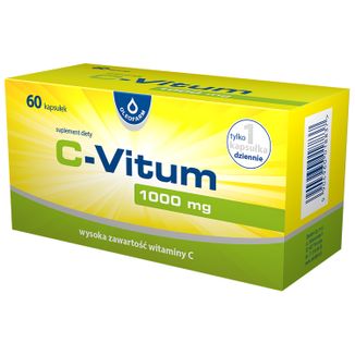 C-Vitum, witamina C 1000 mg, 60 kapsułek - zdjęcie produktu