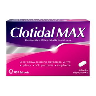 Clotidal Max 500 mg, 1 tabletka dopochwowa USZKODZONE OPAKOWANIE - zdjęcie produktu
