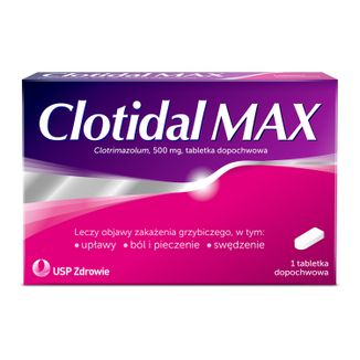 Clotidal Max 500 mg, 1 tabletka dopochwowa - zdjęcie produktu