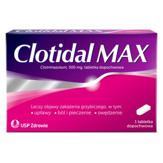 Clotidal Max 500 mg, 1 tabletka dopochwowa - zdjęcie produktu