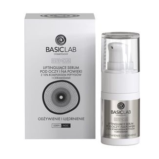 BasicLab Esteticus, liftingujące serum pod oczy i na powieki, odżywienie i ujędrnienie, 15 ml - zdjęcie produktu