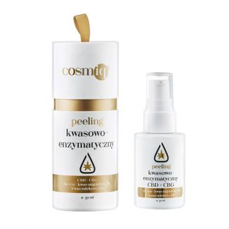 Cosmiq, peeling kwasowo-enzymatyczny CBD + CBG, 30 ml KRÓTKA DATA - zdjęcie produktu