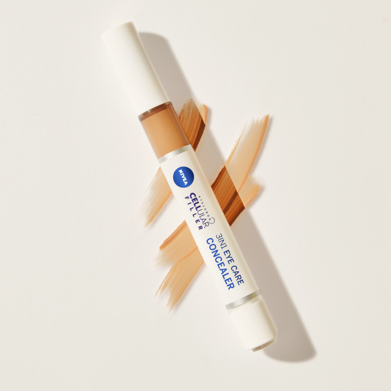 Крем для кожи вокруг глаз Nivea Hyaluron Cellular Filler 3 в 1, корректирующий тени, оттенок 03 Dark, 4 мл — фото 4