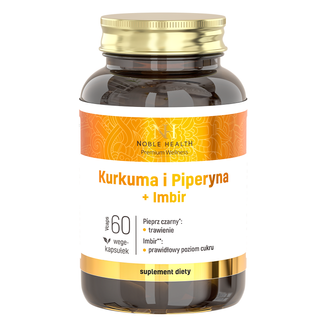 Noble Health Kurkuma i Piperyna + Imbir, 60 wege kapsułek - zdjęcie produktu