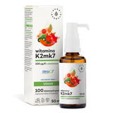Aura Herbals Witamina K2mk7 100 μg Vegan, krople, 50 ml - miniaturka zdjęcia produktu
