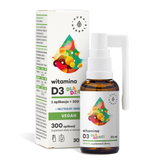 Aura Herbals Witamina D3 dla dzieci Vegan, aerozol, 30 ml - miniaturka zdjęcia produktu