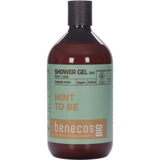 Benecos BIO, żel pod prysznic i szampon z organiczną miętą, 2in1, 500 ml - zdjęcie produktu