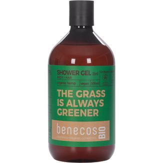 Benecos BIO, żel pod prysznic i szampon z organicznym olejem konopnym, 2in1, 500 ml - zdjęcie produktu