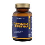 Pureo Health Kurkumina + Piperyna, 60 kapsułek vege - miniaturka zdjęcia produktu