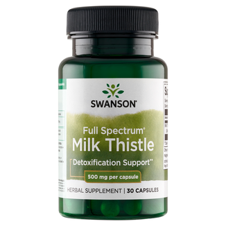 Swanson Full Spectrum Milk Thistle, ostropest plamisty, 30 kapsułek - zdjęcie produktu