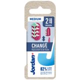 Jordan Change, końcówki wymienne do szczoteczki, Medium, 2 sztuki - miniaturka zdjęcia produktu