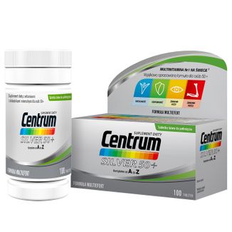 Centrum Silver 50+, 100 tabletek KRÓTKA DATA - zdjęcie produktu