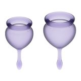 Satisfyer, Feel Good, kubeczek menstruacyjny, 15 ml + 20 ml, Lila, 2 sztuki - miniaturka zdjęcia produktu