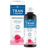 Tran z Rekina, dla dzieci powyżej 3 lat i dorosłych, smak malinowy, 330 ml USZKODZONE OPAKOWANIE Tran z Rekina, dla dzieci powyżej 3 lat i dorosłych, smak malinowy, 330 ml USZKODZONE OPAKOWANIE - miniaturka zdjęcia produktu