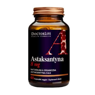 Doctor Life Astaksantyna 8 mg, 60 kapsułek veggie - zdjęcie produktu