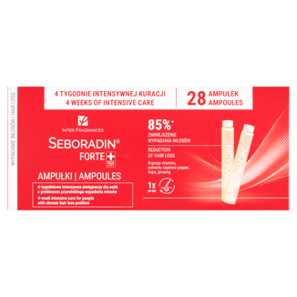 Seboradin Forte Duo Pack, ampułki przeciw wypadaniu włosów, 5,5 ml x 28 ampułek - zdjęcie produktu