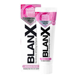 BlanX Glossy White, nieabrazyjna pasta do zębów, Naturalny Połysk, 75 ml - zdjęcie produktu