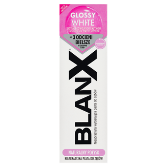 BlanX Glossy White, nieabrazyjna, wybielająca pasta do zębów, naturalny połysk, 75 ml BlanX Glossy White, nieabrazyjna, wybielająca pasta do zębów, naturalny połysk, 75 ml - zdjęcie produktu