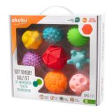 Akuku, zestaw piłek sensorycznych, od 6 miesiąca, 8 sztuk - miniaturka zdjęcia produktu