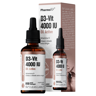 PharmoVit D3-Vit 4000 IU Oil Active, krople, 30 ml - zdjęcie produktu