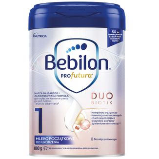 Bebilon Profutura DuoBiotik 1, mleko początkowe, od urodzenia, 800 g USZKODZONE OPAKOWANIE - zdjęcie produktu