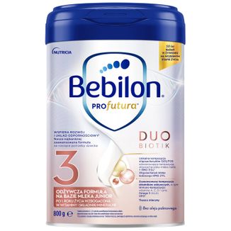 Bebilon Profutura DuoBiotik 3, odżywcza formuła na bazie mleka, po 1 roku, 800 g KRÓTKA DATA - zdjęcie produktu