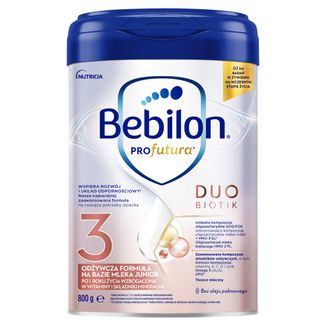 Bebilon Profutura DuoBiotik 3, odżywcza formuła na bazie mleka, po 1 roku, 800 g USZKODZONE OPAKOWANIE Bebilon Profutura DuoBiotik 3, odżywcza formuła na bazie mleka, po 1 roku, 800 g USZKODZONE OPAKOWANIE - zdjęcie produktu