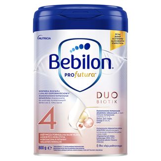 Bebilon Profutura DuoBiotik 4, odżywcza formuła na bazie mleka, po 2 roku, 800 g USZKODZONE OPAKOWANIE Bebilon Profutura DuoBiotik 4, odżywcza formuła na bazie mleka, po 2 roku, 800 g USZKODZONE OPAKOWANIE - zdjęcie produktu