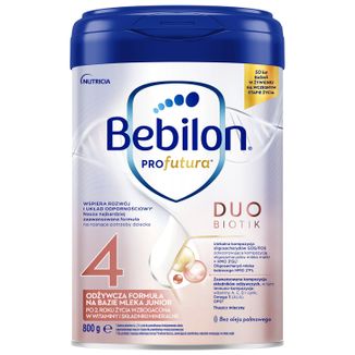 Bebilon Profutura Duo Biotik 4, odżywcza formuła na bazie mleka, po 2 roku, 800 g - zdjęcie produktu