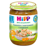 HiPP Bio, kaszotto z warzywami i indykiem, po 12 miesiącu, 250g - miniaturka zdjęcia produktu