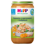 HiPP BIO od pokoleń, kaszotto z warzywami i indykiem, po 1 roku, 250 g - miniaturka zdjęcia produktu