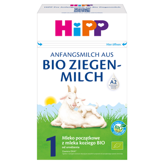 HiPP 1 Bio, ekologiczne mleko początkowe z mleka koziego, od urodzenia, 400 g - zdjęcie produktu