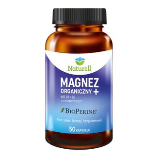 Naturell Magnez Organiczny+, 50 kapsułek KRÓTKA DATA - zdjęcie produktu