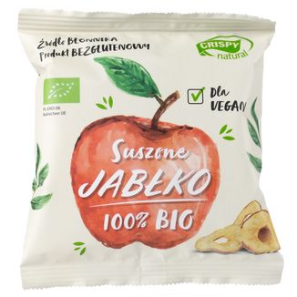 Crispy Natural Suszone jabłko 100% Bio, suszone chipsy z jabłka, 15 g - zdjęcie produktu