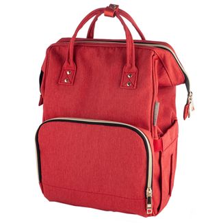 Canpol Babies, plecak dla mamy z funkcją przypięcia do wózka, czerwony, 1 sztuka - zdjęcie produktu