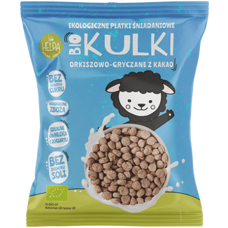 Helpa Bio Kulki, ekologiczne płatki śniadaniowe orkiszowo-gryczane, 160 g - zdjęcie produktu