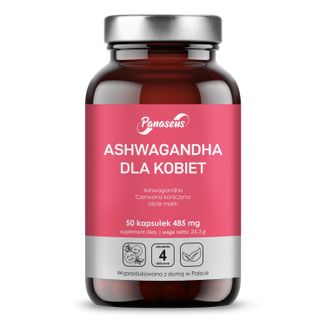 Panaseus Ashwagandha dla kobiet, 50 kapsułek - zdjęcie produktu