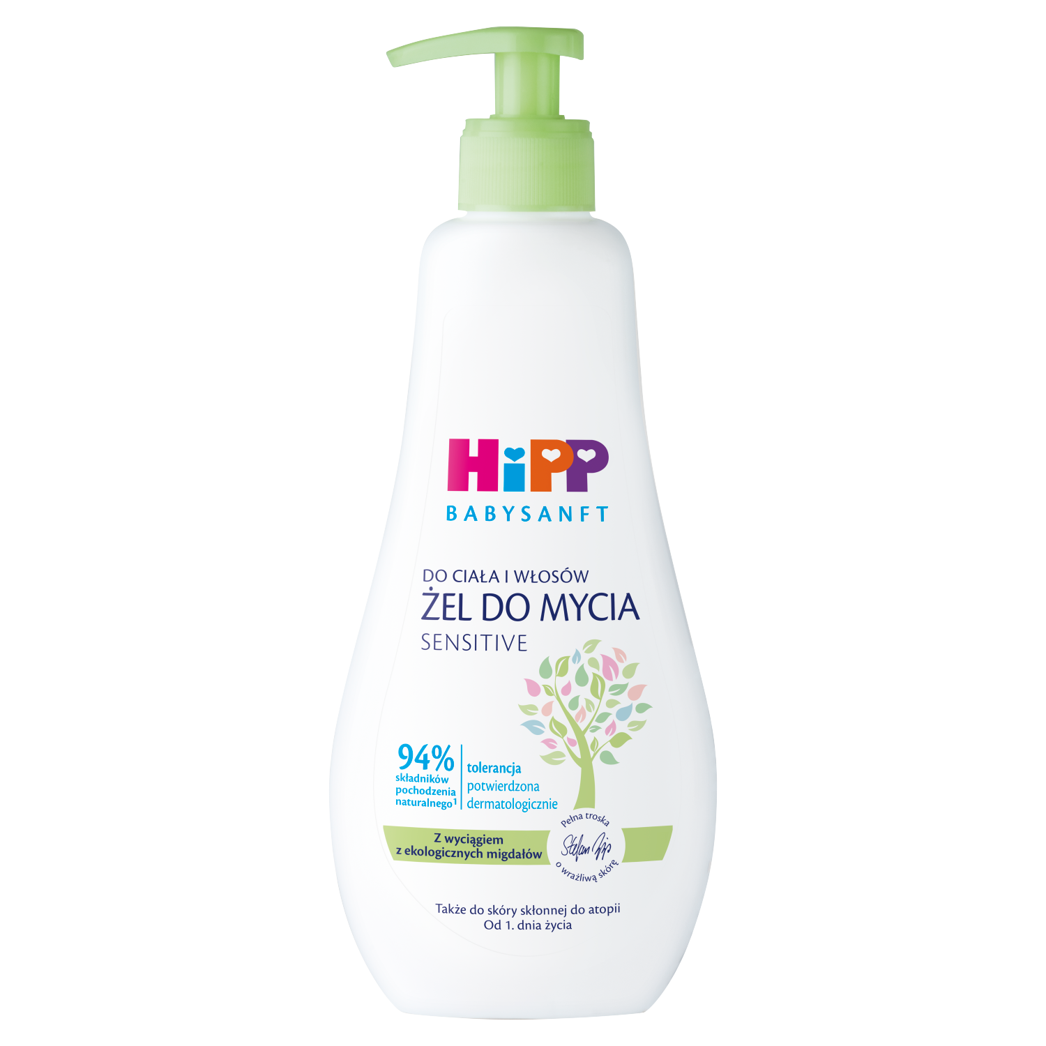 Nieznana HiPP Babysanft, żel do mycia ciała i włosów, od 1 dnia życia, 400 ml