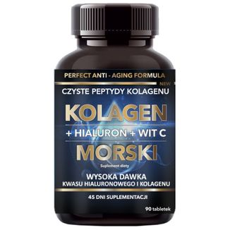 Intenson Kolagen Morski + Hialuron + Witamina C, 90 tabletek - zdjęcie produktu