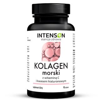 Intenson Kolagen Morski + Hialuron + Witamina C, 90 tabletek - zdjęcie produktu