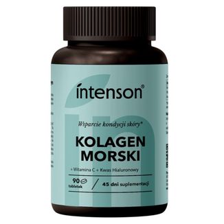 Intenson Kolagen Morski + Hialuron + Witamina C, 90 tabletek - zdjęcie produktu