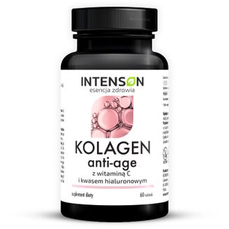 Intenson Kolagen Anti-Age + Hialuron + Witamina C, 60 tabletek - zdjęcie produktu