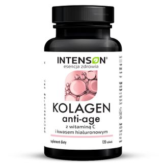 Intenson Kolagen Anti-Age + Hialuron + Witamina C, 120 tabletek - zdjęcie produktu