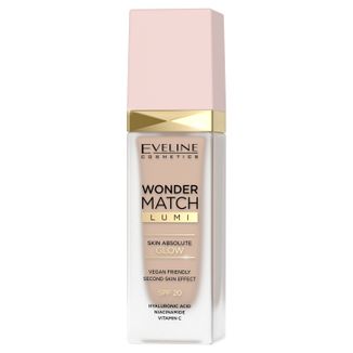 Eveline Cosmetics Wonder Match Lumi, podkład rozświetlający, SPF 20, nr 15, natural neutral, 30 ml - zdjęcie produktu