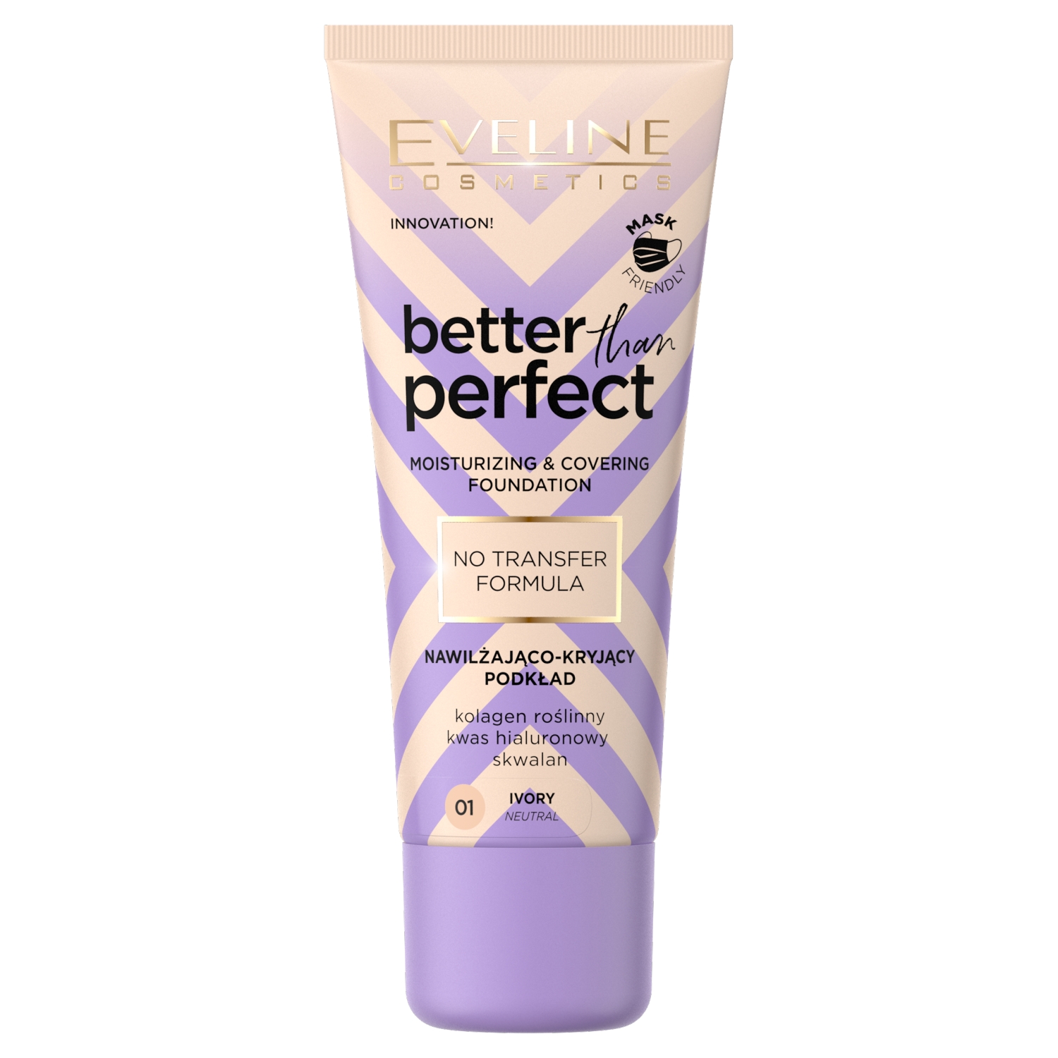 Nieznana Eveline Cosmetics Better Than Perfect 01 Ivory, podkład nawilżająco-kryjący, 30 ml