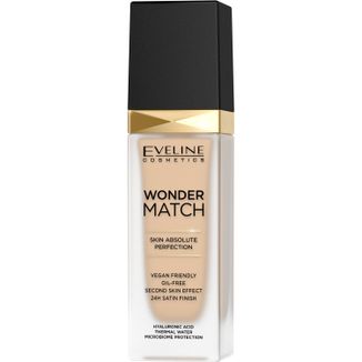 Eveline Cosmetics Wonder Match, luksusowy podkład dopasowujący się, nr 10 light vanilla, 30 ml - zdjęcie produktu