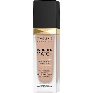 Eveline Cosmetics Wonder Match, luksusowy podkład dopasowujący się, nr 15 natural, 30 ml - zdjęcie produktu