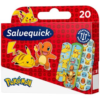 Salvequick, plastry z opatrunkiem, Pokemon, 20 sztuk - zdjęcie produktu