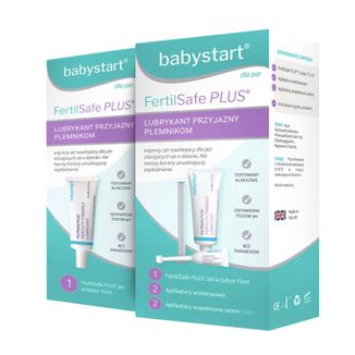 Zestaw Babystart FertilSafe Plus, intymny żel nawilżający dla par starających się o dziecko, 75 ml + aplikatory z żelem, 2 x 5 ml + aplikator, 2 sztuki - zdjęcie produktu