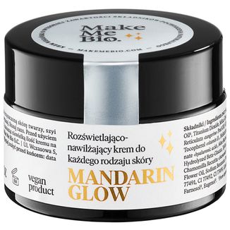 Make Me Bio Mandarin Glow, rozświetlająco-nawilżający krem do każdego rodzaju skóry, 30 ml KRÓTKA DATA - zdjęcie produktu